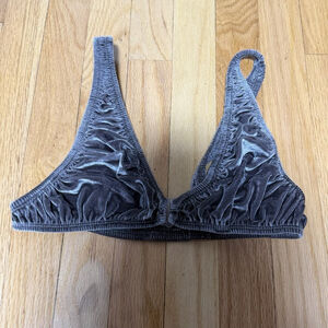 Women's SKIMS Swim Umber Velvet Bikini Top XL SKU654